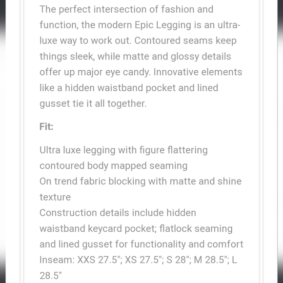 Alo Yoga High Waist Epic Legging Black S NWT - Picture 5 of 9